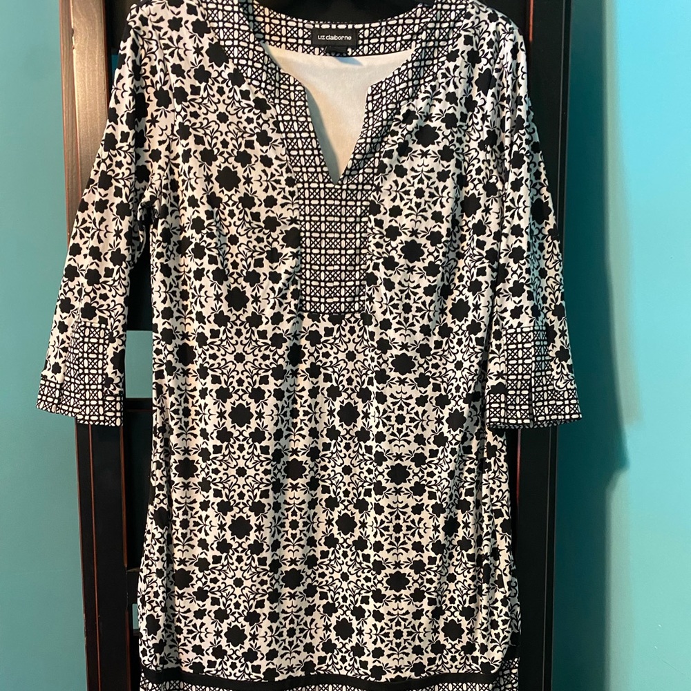 Liz Claiborne size Medium Black and White Dress